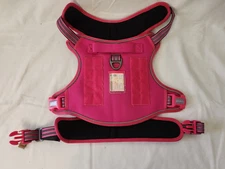 Auroth Tactical Dog Harness Adjustable Dog Vest with Handle - Rose Red