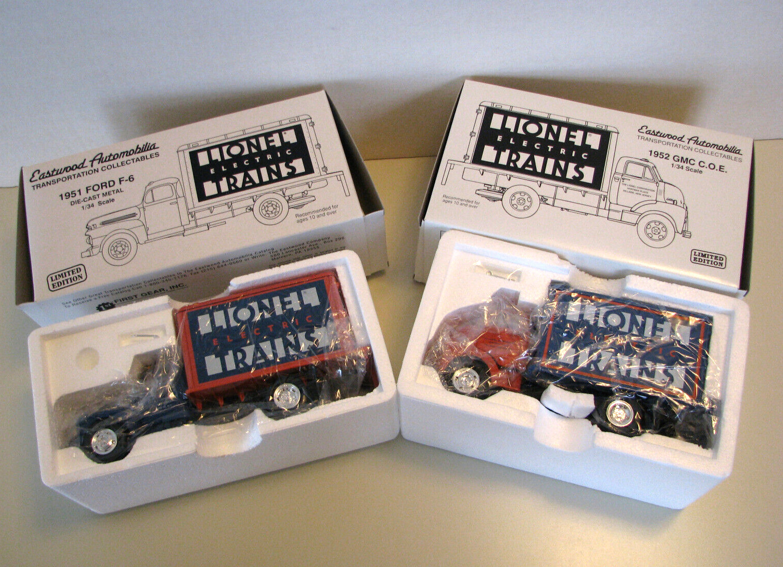 First Gear Eastwood LIONEL TRAINS Delivery Trucks w/ Original Boxes