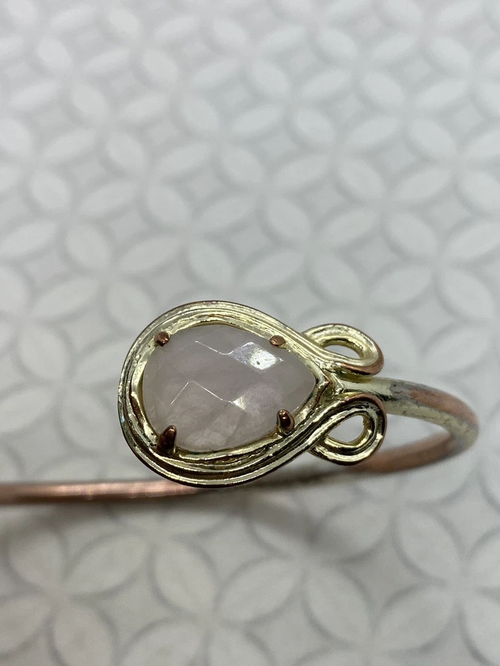 Браслет-манжета Kendra Scott Andy золотистый светло-розовый розовый кварц ХОРОШО Б/У - Изображение 4 из 4