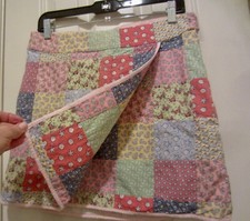 Vineyard Vines Womans Preppy Patchwork Print Faux Wrap Skirt Size 4 Cotton