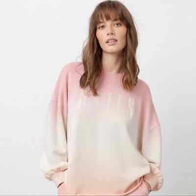 Madewell Dip Dye Sweatshirt Madewell Pink Dip Dye Ombre Crew Neck