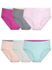 Fruit of the Loom Women's Breathable Micro-Mesh Low-Rise Briefs, 6 Pack