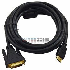 14ft HD Digital Media AV Cable to DVI Male Gold Adapter Cable HDTV 1080p LED LCD