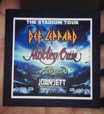 THE STADIUM TOUR ☆ Def Leppard, Motley Crue & Poison.     promo Magnet