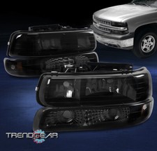 For 1999-02 Silverado2000-06 Suburban Tahoe Headlight Wbumper Lamp Blacksmoke For 1999-02 Silverado2000-06 Suburban Tahoe Headlight Wbumper Lamp Blacksmoke