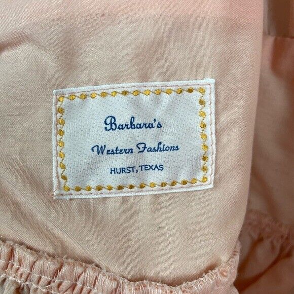 Vintage Barbara’s Western Fashions Peach Tiered R… - image 4