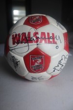 Walsall Football Club hand signed football c1999-2000 Mark Robins Ian Roper +