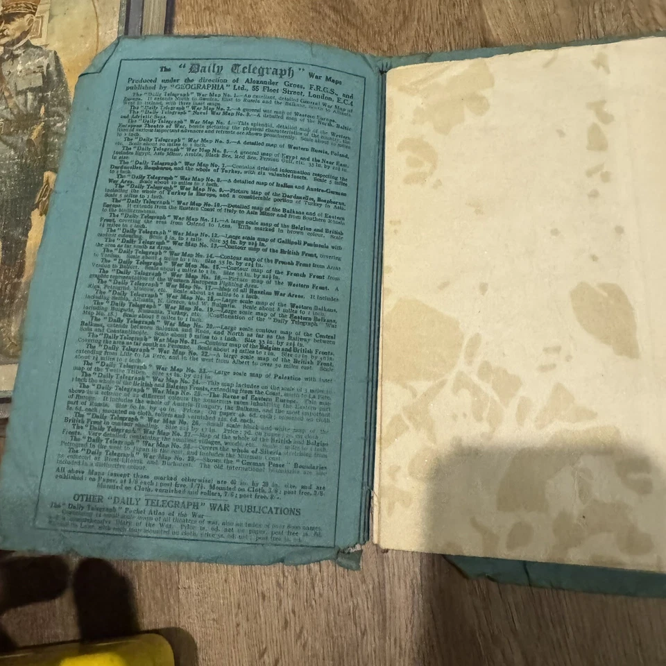 The Daily Telegraph WW1 War Map Western Europe No. 4 Alexander Gross Gazetteer - Image 3 of 4