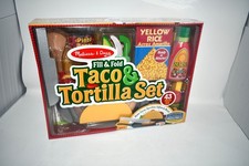Melissa  Doug Fill  Fold Taco  Tortilla Set NIB Details: 43-piece Mexican/Tex