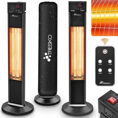 TRESKO Stand Heizstrahler 2000W Wärmestrahler Infrarotstrahler Terrassenstrahler