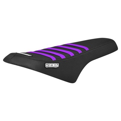 VICTRIP R6 dirt bike gripper seat cover  all BLACK w/ PURPLE ribs #552