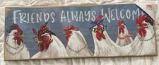 New-Funny Wooden Farmhouse Sign with Chickens...