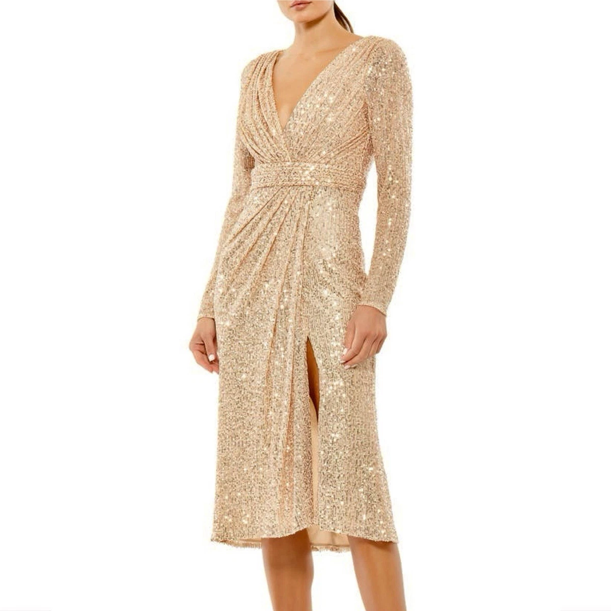 mac duggal gold cape dress Mac Duggal - Gold One Shoulder Metallic Burnout Velvet Evening Gown