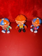  Lot Of 3 Blippi Figures That Are Poseable,Arms  Legs Bend  Move  Can Sit.