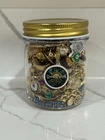Gold Tone 8 oz Mystery Jewelry Jar – Wearable Vintage & Modern Costume