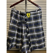 Sport Kilt Kilt Mens XL Blue Sport Kilt Tartan Plaid Highland Pleated Buckle