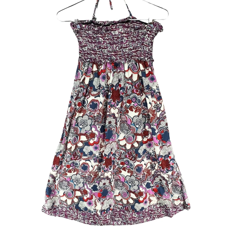 Maxi Vestido Liberty Of London X Target Niñas M Púrpura Multi Floral Halter Calado Foto 4 de 4