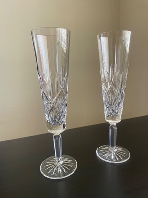 Tiffany & Co Crystal Glasses Champagne Flutes - Set of 2 with boxes
