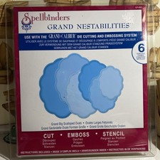 Brand New Rare Spellbinders Grand Nestabilities Dies-LF-251 Big Scalloped Ovals