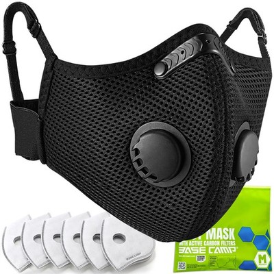 M plus Dust Mask, Breathable Reusable Face Mask with 6 Activated Carbon Filters