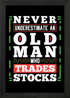 Gerahmtes Wandbild Poster Leinwanddruck Bild Mann Händler Aktien Investor