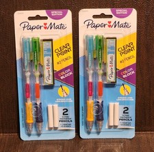 Lot of 4 Paper Mate Clearpoint 0.7 Color Block Mechnical Pencil Rare Pink Yellow
