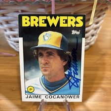 1986 Topps Jamie Cocanower Autographed signed Card Milwaukee Brewers #277