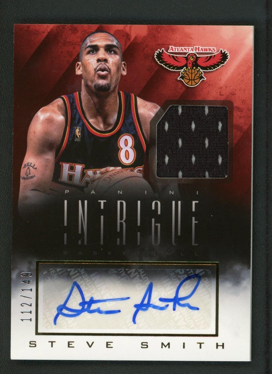 2013-14 STEVE SMITH 112/149 AUTO JERSEY PANINI INTRIGUE AUTOGRAPHS
