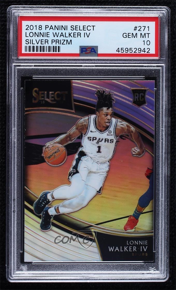 2018-19 Panini Select Courtside Silver Prizm Lonnie Walker IV PSA 10 GEM MT 0l1