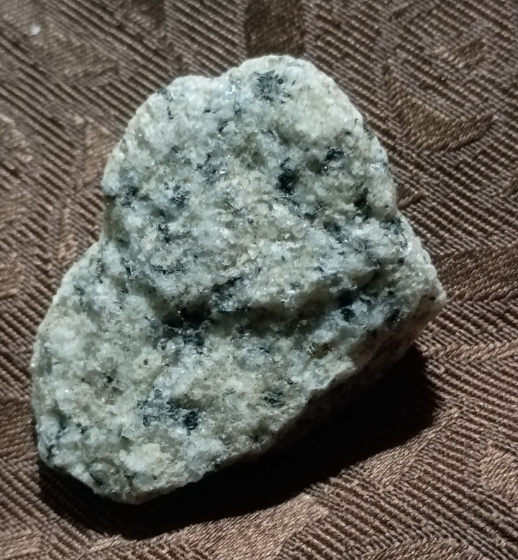 Rough Natural Mineral Rock Specimen Display Piece Gray/White with Dark Specks