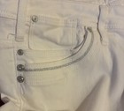 Carries Women’s Flared White Denim Stretch 5-Pocket Button Closure Jeans 12 — photo 3