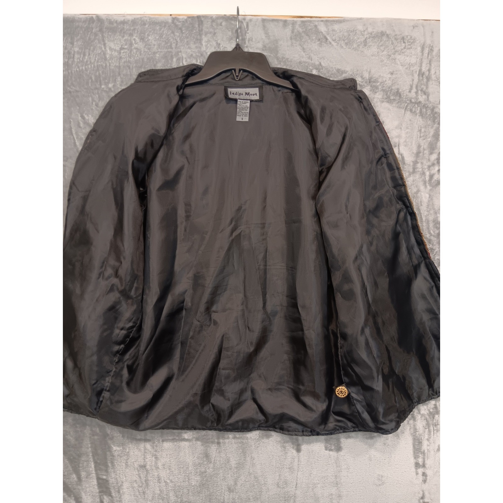 Indigo Moon Sz S Womens Tweed Patchwork Button Fr… - image 9