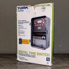 Tork Ew103b Digital Time Switch Multi-Voltage On/Off Timer New Open Box