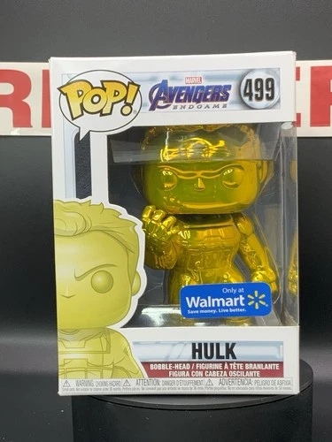 Funko Pop! Vinyl: Marvel #499 Hulk (Yellow Chrome) Walmart (WMT) (Exclusive)