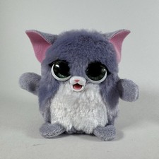 Hasbro Plush FurReal Fuzzalots Cat Kitty Purple 3.75" 2021 Belly Lights Up Works