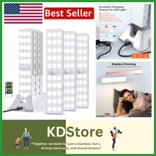 6-Pack Rechargeable LED Closet Lights with Wireless Charging Station