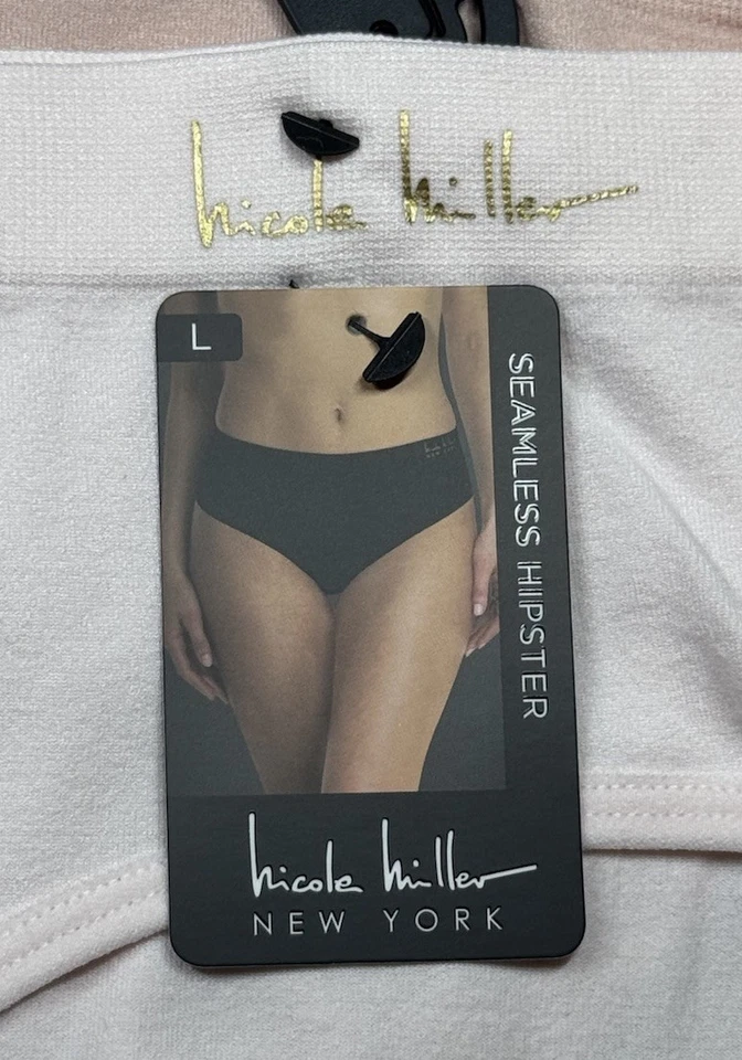 NICOLE MILLER 5 pares de bragas de ropa interior hipster sin costuras para mujer mezcla de nailon talla L Foto 2 de 4