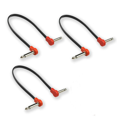 Flat Low Profile Guitar Patch Cable 12 Inch 1 Foot for Effects Pedals, 1/4 Inch