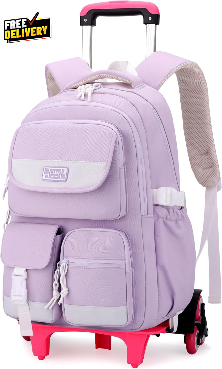 Rolling Backpack for Girls Backpack with Wheels for Girls Ki