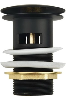 Sink Drain Strainer Bathroom Bath Black Up Sink Basin Waste Slotted Unslotted