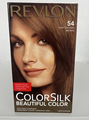 REVLON Color Silk Permanent Hair Color Shade #54 Light Golden Brown NEW