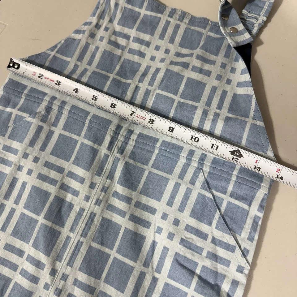 Vestido recto a cuadros azul Burberry para niñas talla 8Y correas ajustables Foto 3 de 4