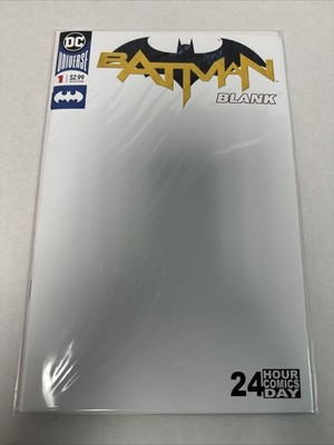 2018 DC Comics Batman #1 24 Hour Comic Day Blank Sketch Variant Cover