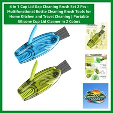 4-in-1 Cup Lid Cleaning Brush Set - Portable Silicone  Multi-Function Tool