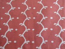 Elanbach fabric remnant Tom Parr 'Casella' Orange Sprig linen NEW