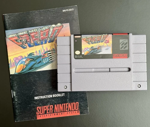 F-Zero (Super Nintendo SNES) With Manual! *AUTHENTIC* *TESTED*