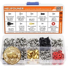 HELIFOUNER 420 Pieces Computer Standoffs Screws Assortment Kit for 2.5" SSD,