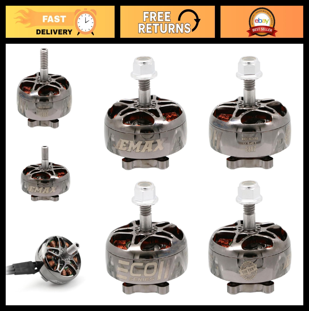 4pcs Brushless Motors for RC FPV Racing Drone Quadcopter - 1