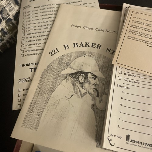 Vintage 221B Baker Street Sherlock Holmes Game Hansen Games - 1977 - Picture 6 of 10