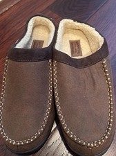 LEVIS STRAUSS SIGNATURE Brown Slip On Casual Comfort Slippers Mens Size 9-10
